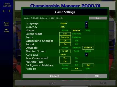 CHAMPIONSHIP MANAGER: SEASON 00/01 screenshot3